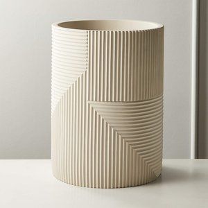 New, unused, still in box CB2 Chelsea Cement Wastebasket